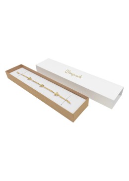 Caja de cartón para pulsera color blanco 230x51x27 mm SL-51-B-K