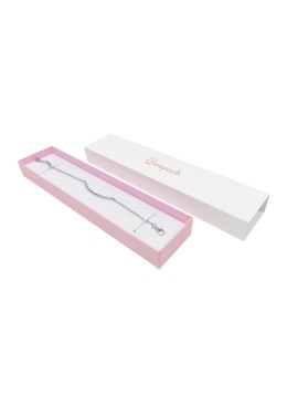 Caja de cartón para pulsera color blanco 230x51x27 mm SL-51-B-RS