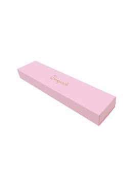Caja de cartón para pulsera color rosa cuarzo 230x51x27 mm SL-51-RS-RS