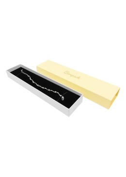 Caja de cartón para pulsera amarillo 230x51x27 mm SL-51-AM-B