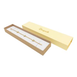Caja de cartón para pulsera amarillo 230x51x27 mm SL-51-AM-K