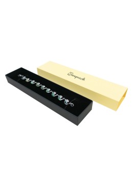 Caja de cartón para pulsera amarillo 230x51x27 mm SL-51-AM-N