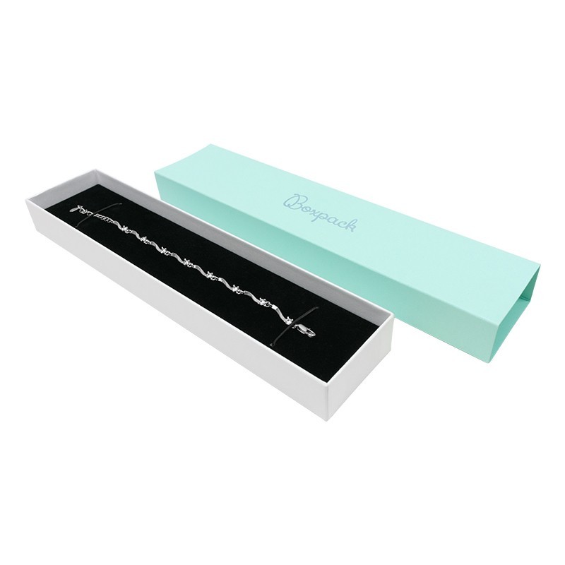 Caja de cartón para pulsera aguamarina cuarzo 230x51x27 mm SL-51-AQ-B