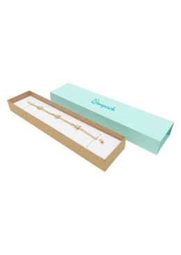 Caja de cartón para pulsera aguamarina cuarzo 230x51x27 mm SL-51-AM-K