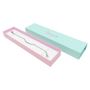 Caja de cartón para pulsera aguamarina cuarzo 230x51x27 mm SL-51-AM-RS