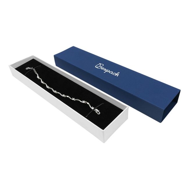 Cardboard bracelet box, blue 230 x 51 x 27 mm SL-51-A-B