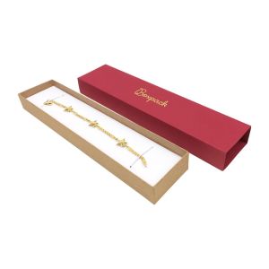 Caja de cartón para pulsera roja 230x51x27 mm SL-51-R-K
