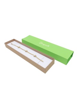 Caja de cartón para pulsera verde 230x51x27 mm SL-51-VE-K