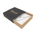 Caja de cartón para collar o conjunto color negro 116x116x33 mm SL-17-N-K
