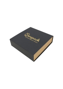 Caja de cartón para collar o conjunto color negro 116x116x33 mm SL-17-N-K