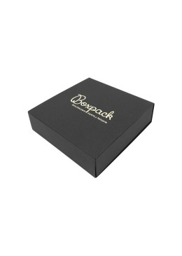 Caja de cartón para collar o conjunto color negro 116x116x33 mm SL-17-N-N