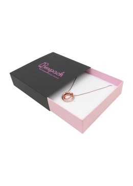 Caja de cartón para collar o conjunto color negro 116x116x33 mm SL-17-N-RS