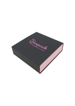 Caja de cartón para collar o conjunto color negro 116x116x33 mm SL-17-N-RS