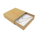 Caja de cartón para collar o conjunto color kraft 116x116x33 mm SL-17-K-K