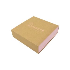 Caja de cartón para collar o conjunto color kraft 116x116x33 mm SL-17-K-RS