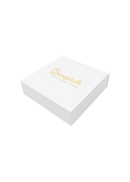 Caja de cartón para collar o conjunto color blanco 116x116x33 mm SL-17-B-B