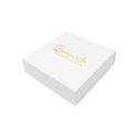 Caja de cartón para collar o conjunto color blanco 116x116x33 mm SL-17-B-B
