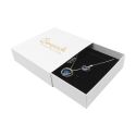 Écrin en carton pour collier ou parure, blanc 116 x 116 x 33 mm SL-17-B-B