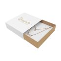 Caja de cartón para collar o conjunto color blanco 116x116x33 mm SL-17-B-K