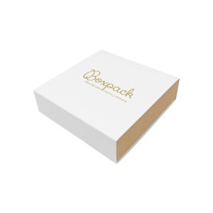 Caja de cartón para collar o conjunto color blanco 116x116x33 mm SL-17-B-K