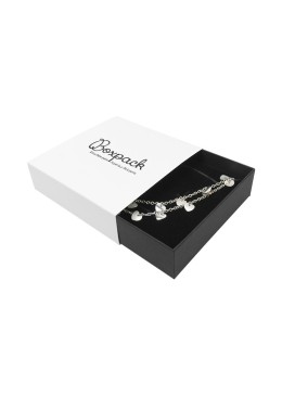 Caja de cartón para collar o conjunto color blanco 116x116x33 mm SL-17-B-N