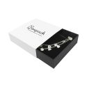 Astuccio in cartone per collana o parure, bianco 116 x 116 x 33 mm SL-17-B-N