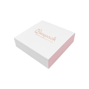 Caja de cartón para collar o conjunto color blanco 116x116x33 mm SL-17-B-RS