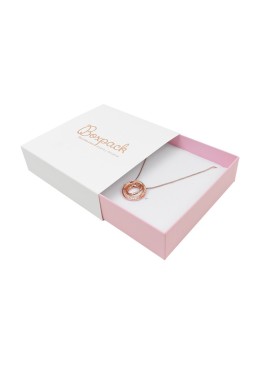 Caja de cartón para collar o conjunto color blanco 116x116x33 mm SL-17-B-RS