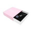 Caja de cartón para collar o conjunto color rosa 116x116x33 mm SL-17-RS-B