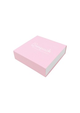 Caja de cartón para collar o conjunto color rosa 116x116x33 mm SL-17-RS-B