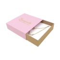 Caja de cartón para collar o conjunto color rosa 116x116x33 mm SL-17-RS-K