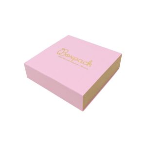 Caja de cartón para collar o conjunto color rosa 116x116x33 mm SL-17-RS-K