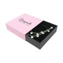Caja de cartón para collar o conjunto color rosa 116x116x33 mm SL-17-RS-N