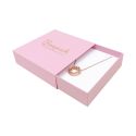 Caja de cartón para collar o conjunto color rosa 116x116x33 mm SL-17-RS-RS