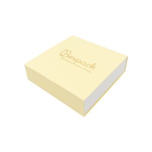 Caja de cartón para collar o conjunto color amarillo 116x116x33 mm SL-17-AM-B