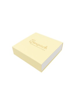 Caja de cartón para collar o conjunto color amarillo 116x116x33 mm SL-17-AM-B