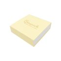 Cardboard necklace or jewelry set box, yellow 116 x 116 x 33 mm SL-17-AM-B
