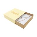 Caja de cartón para collar o conjunto color amarillo 116x116x33 mm SL-17-AM-K