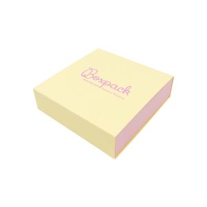 Caja de cartón para collar o conjunto color amarillo 116x116x33 mm SL-17-AM-RS