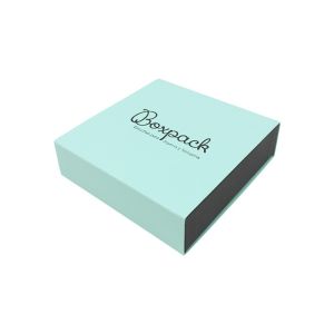 Caja de cartón para collar o conjunto color aguamarina 116x116x33 mm SL-17-AQ-N