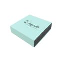 Caja de cartón para collar o conjunto color aguamarina 116x116x33 mm SL-17-AQ-N