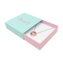 Caja de cartón para collar o conjunto color aguamarina 116x116x33 mm SL-17-AQ-RS