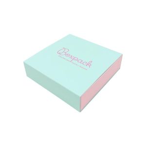 Caja de cartón para collar o conjunto color aguamarina 116x116x33 mm SL-17-AQ-RS
