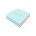 Caja de cartón para collar o conjunto color aguamarina 116x116x33 mm SL-17-AQ-RS