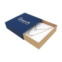 Caja de cartón para collar o conjunto color azul 116x116x33 mm SL-17-A-K