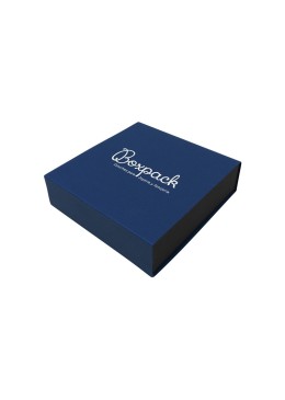 Caja de cartón para collar o conjunto color azul 116x116x33 mm SL-17-A-N