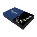 Écrin en carton pour collier ou parure, bleu 116 x 116 x 33 mm SL-17-A-N