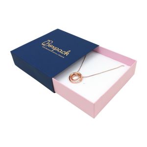 Astuccio in cartone per collana o parure, blu 116 x 116 x 33 mm SL-17-A-RS