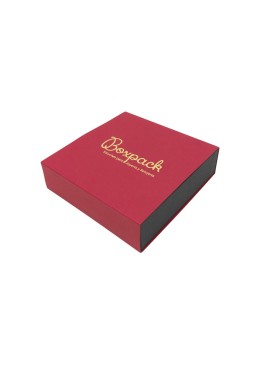 Caja de cartón para collar o conjunto color rojo 116x116x33 mm SL-17-R-N