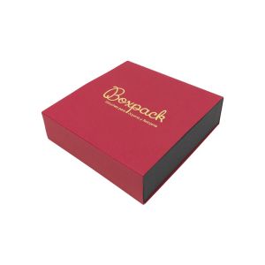 Caja de cartón para collar o conjunto color rojo 116x116x33 mm SL-17-R-N